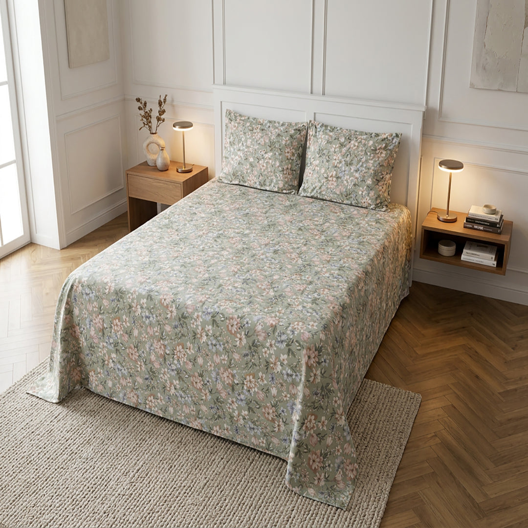 Blush Mist - 3 Pcs Bedsheet King