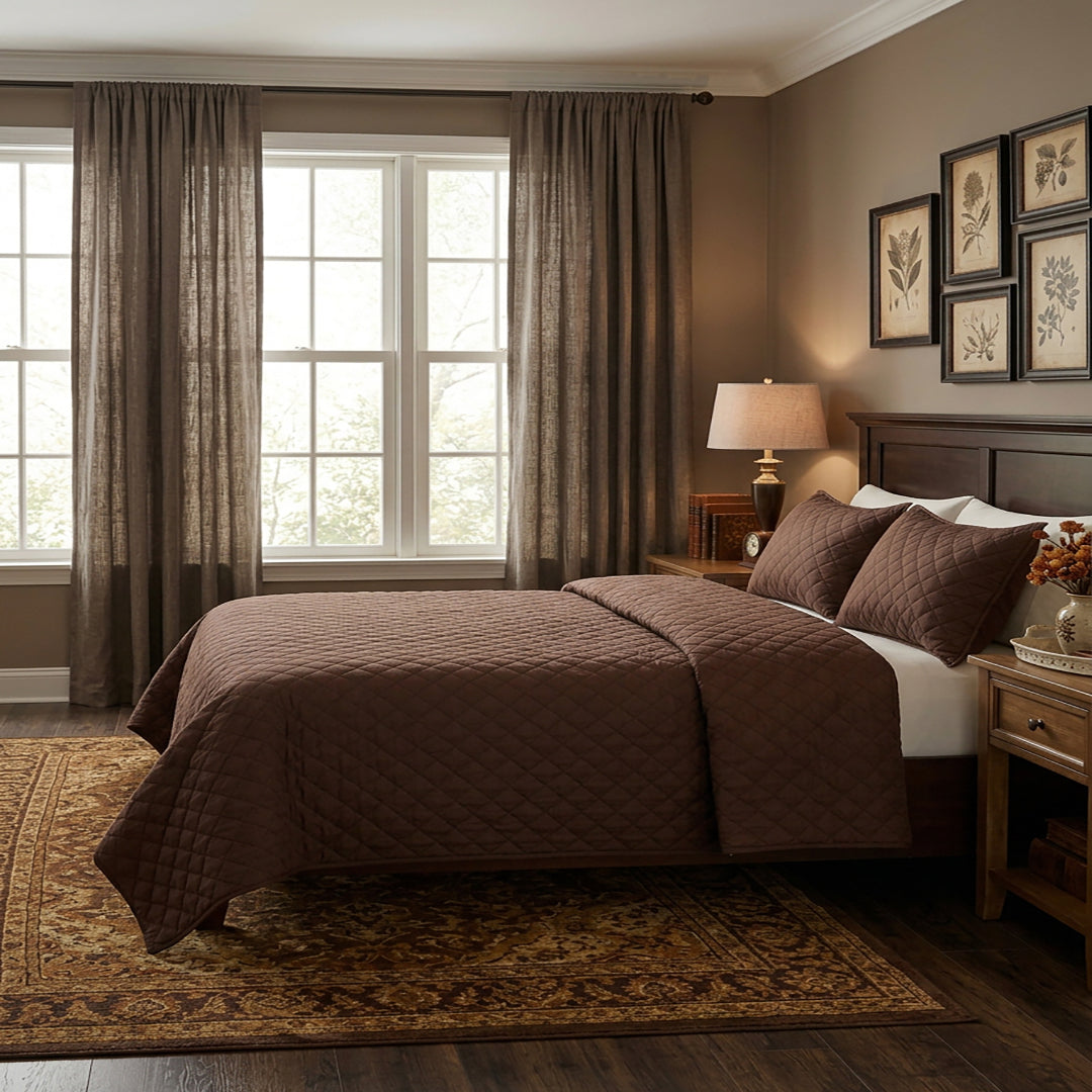 Dark Brown - Ultra Sonic Bedspread King