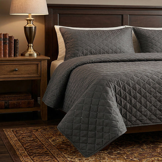 Charcoal - Ultra Sonic Bedspread King