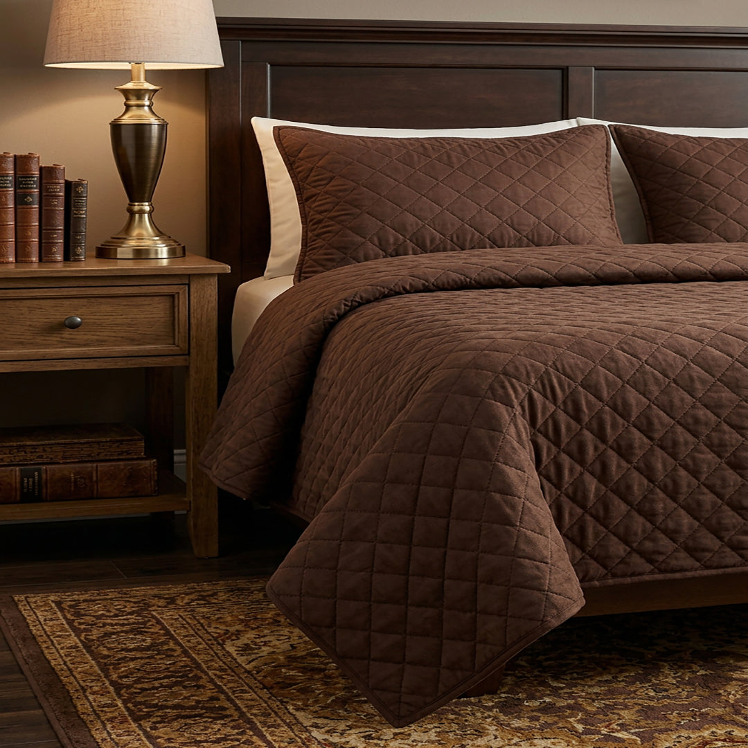 Dark Brown - Ultra Sonic Bedspread King