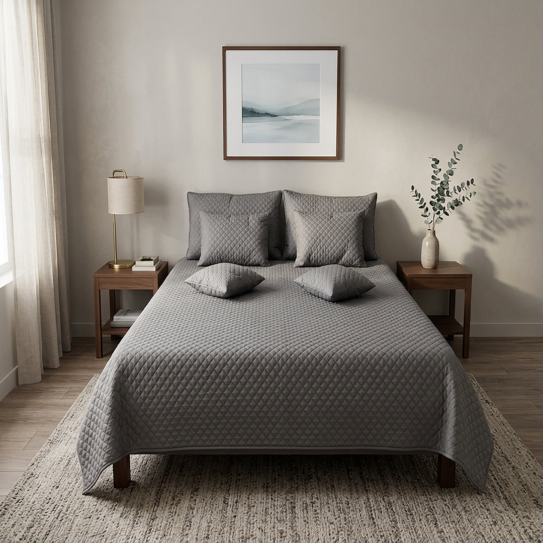 Charcoal - Ultra Sonic Bedspread King