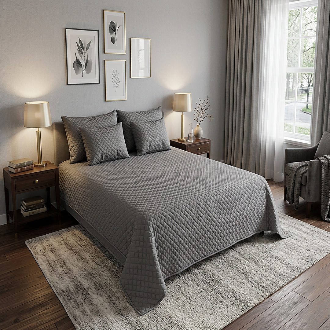 Charcoal - Ultra Sonic Bedspread King