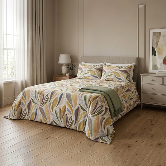 Autumn Leafs - 3 Pcs Bedsheet King