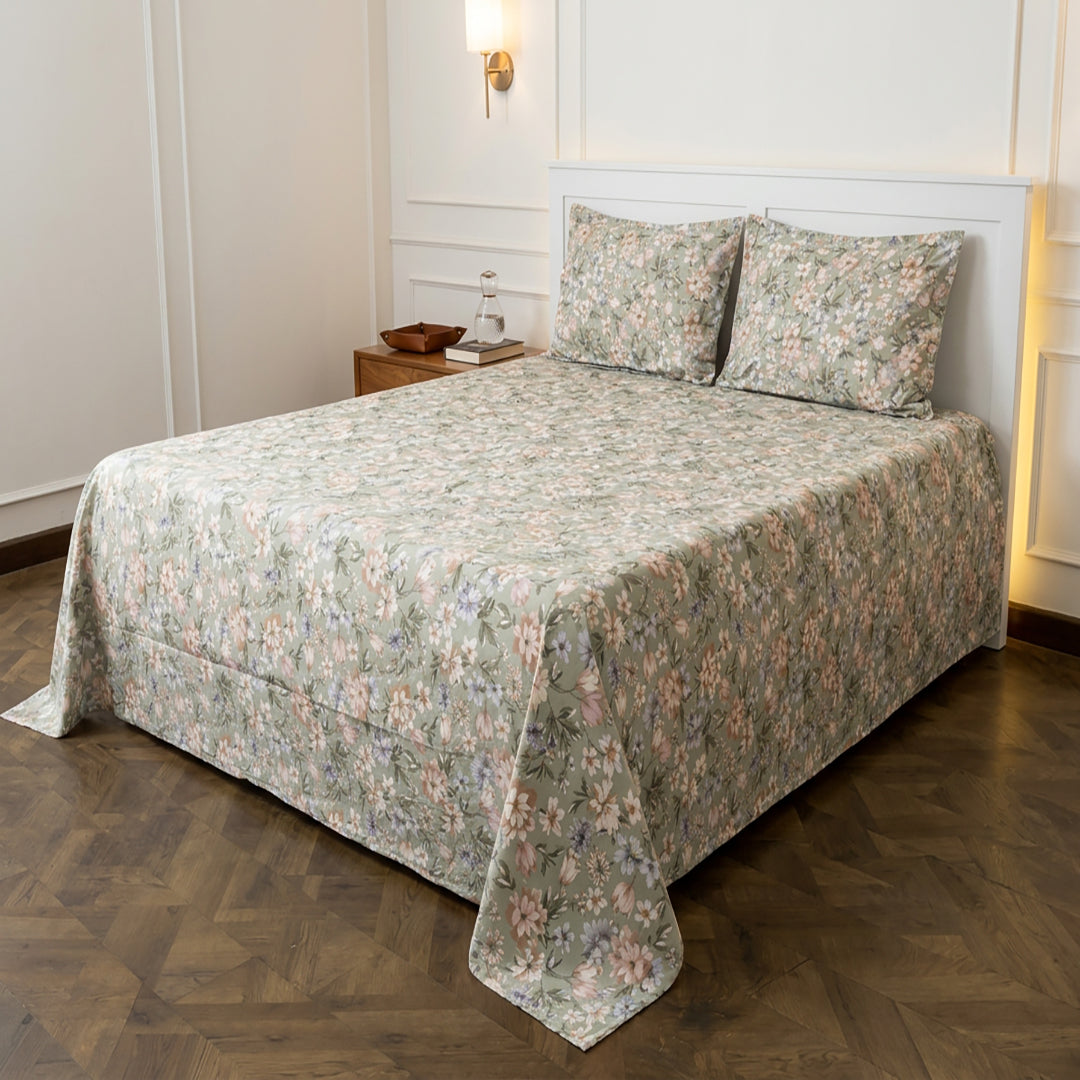 Blush Mist - 3 Pcs Bedsheet King