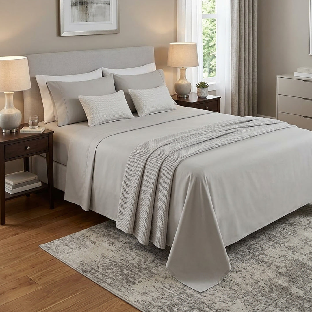Light Grey - 3 Pcs Bedsheet King