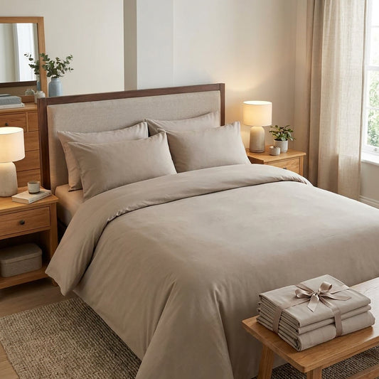 Taupe - 3 Pcs Bedsheet King