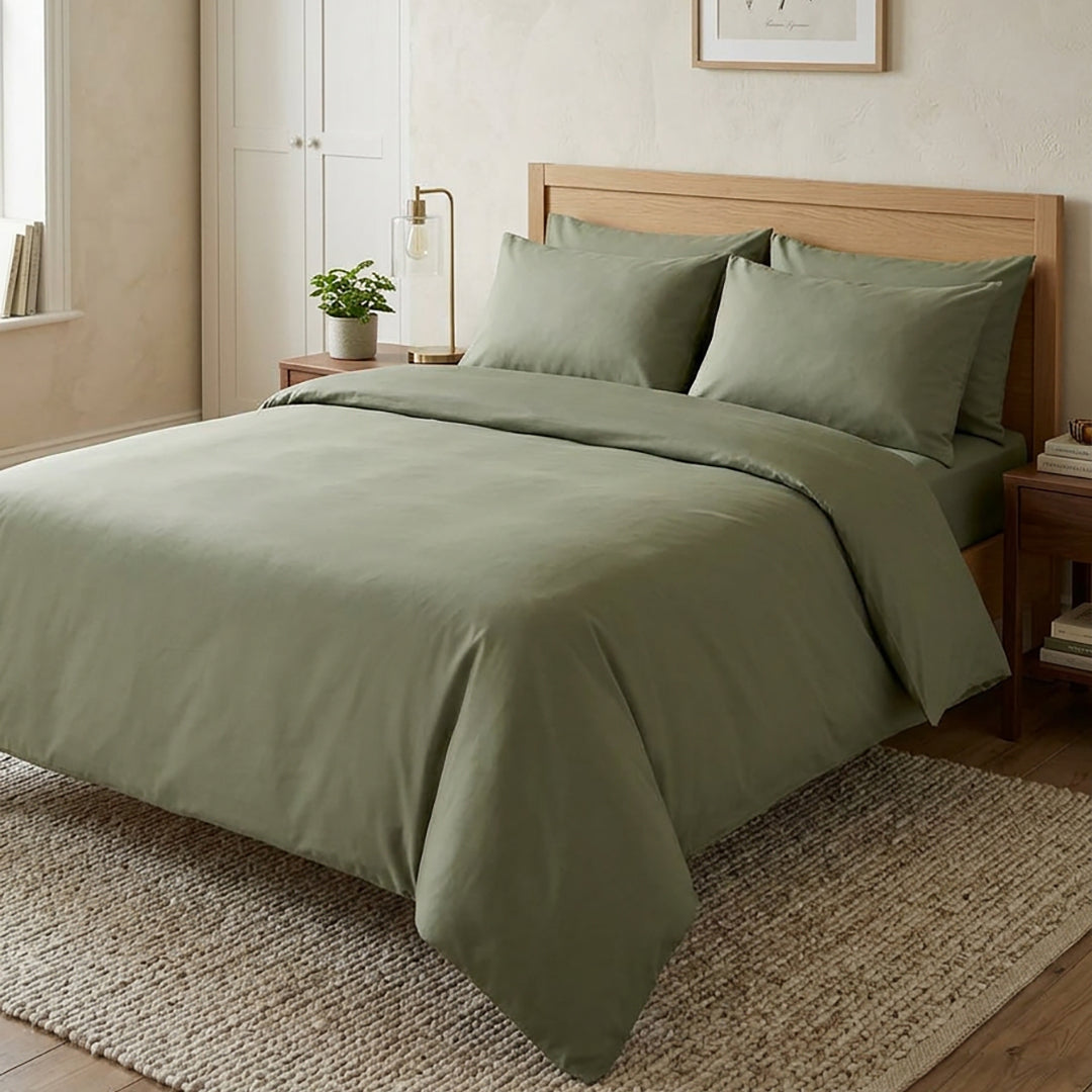 Dark Green - 3 Pcs Bedsheet King